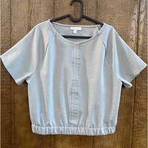Prologue Gray Cropped Top with Elastic Waist Sz Small